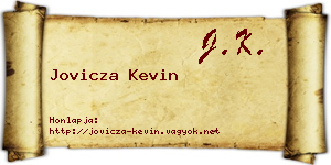 Jovicza Kevin névjegykártya